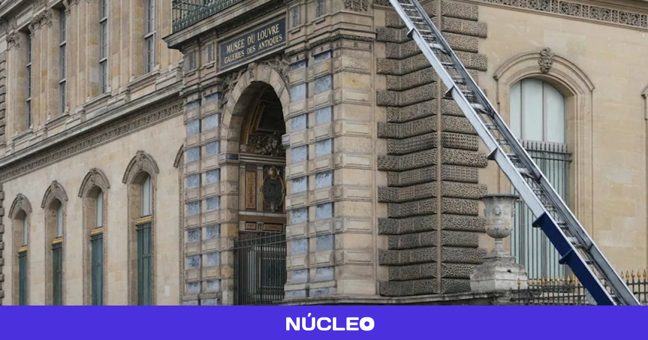 Furto com guindaste no Louvre captura a imaginação das redes